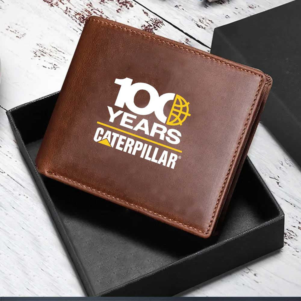 CAT 100 Years Personalized Leather Wallet For Fans – Limited Edition YVT1033