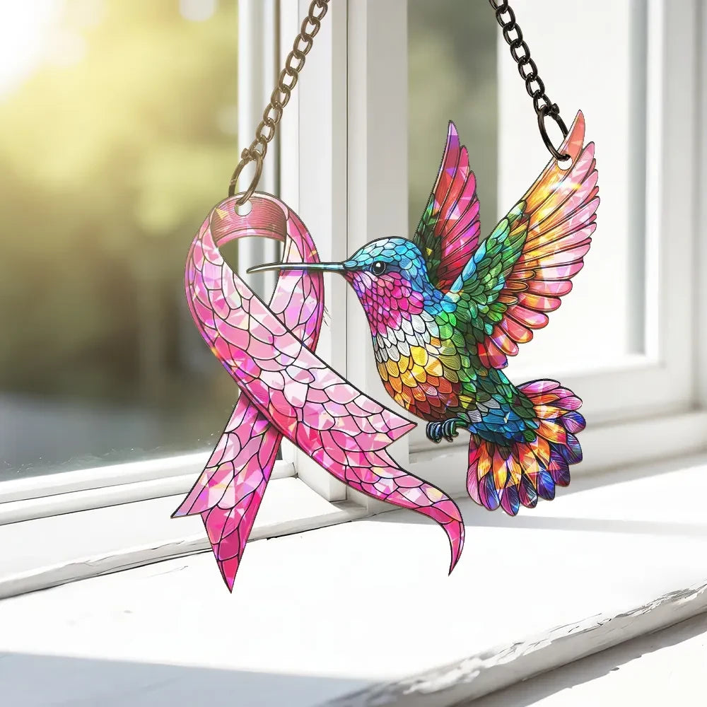 Breast Cancer Awareness Custom Shape Window Hanging Acrylic Ornament