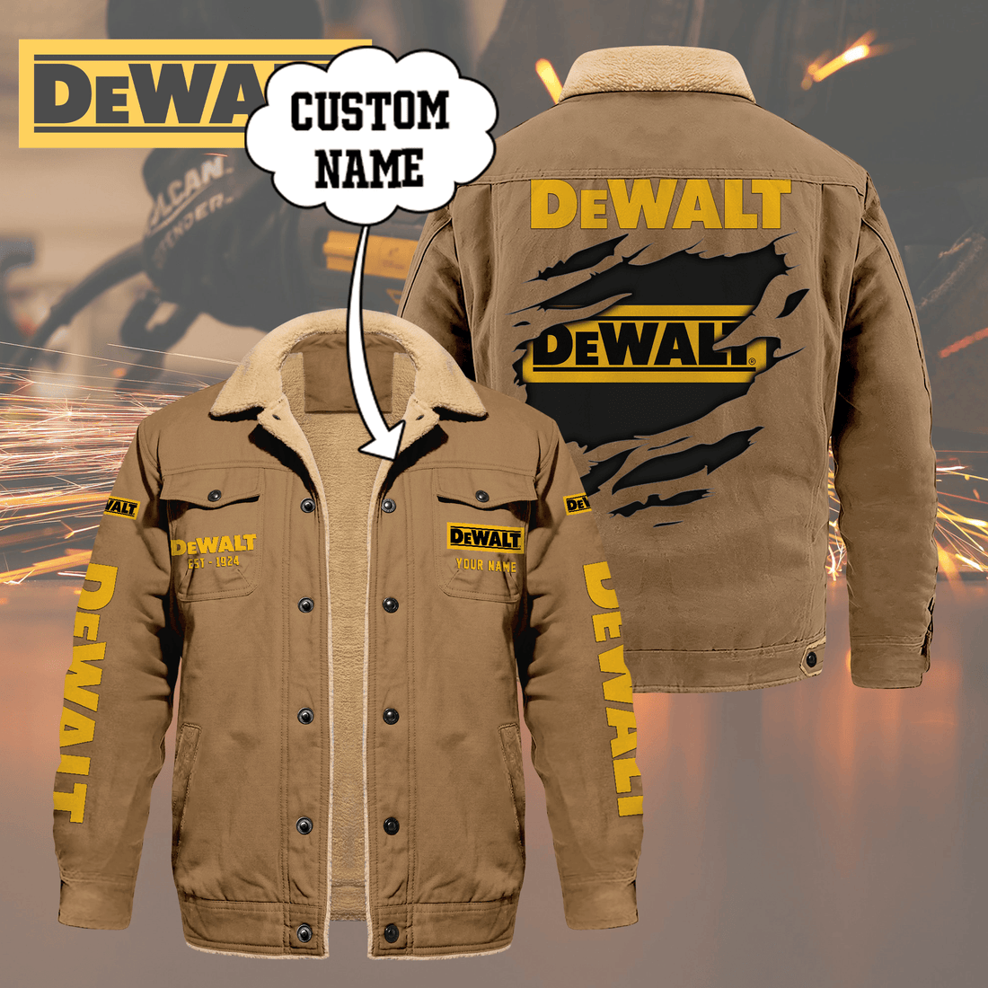 Custom Name DW Limited Edition Fleece Cotton Jacket CR251136