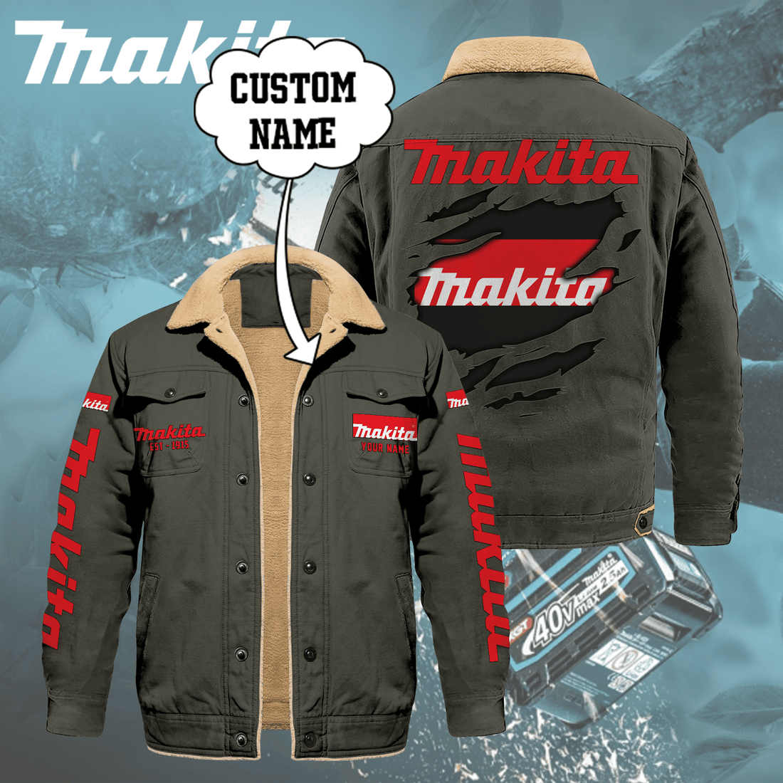 Custom Name MKT Limited Edition Fleece Cotton Jacket CR251137