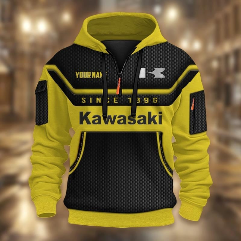 Custom Name KAWA 3D Quarter Zip Hoodie CR251152