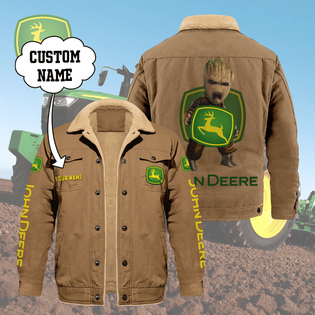 Custom Name JD Limited Edition Fleece Cotton Jacket THAOVTT1165
