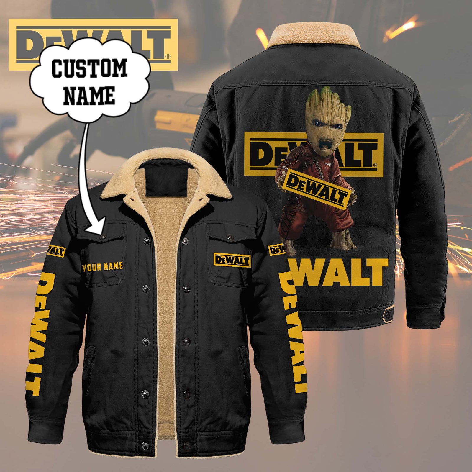 Custom Name DW Limited Edition Fleece Cotton Jacket THAOVTT1165