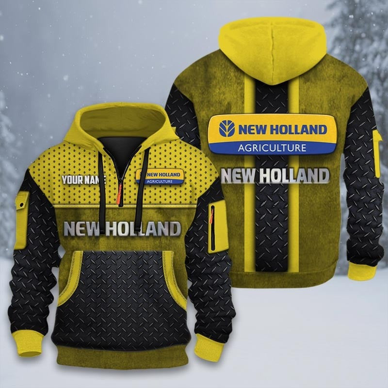 Custom Name NH 3D Quarter Zip Hoodie CR251201