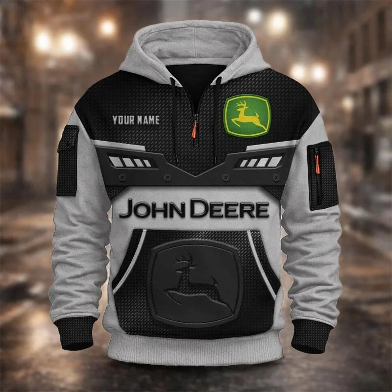 Custom Name JD 3D Quarter Zip Hoodie