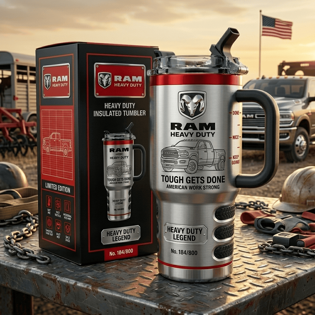 RAM Tumbler with Handle and Straw R2