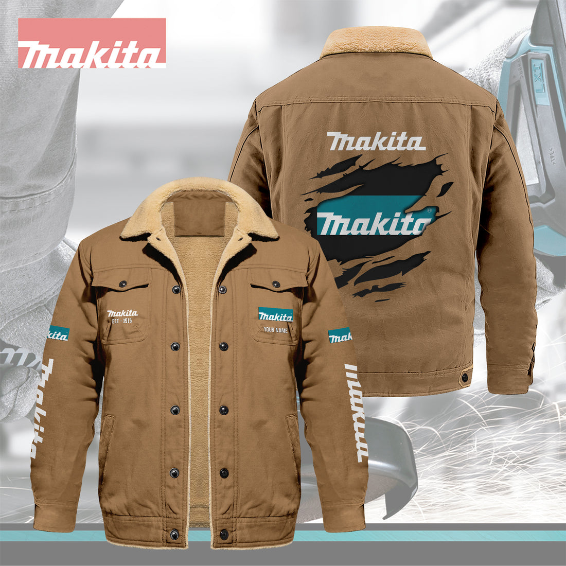 Custom Name MKT Blue Limited Edition Fleece Cotton Jacket THAOVTT1163