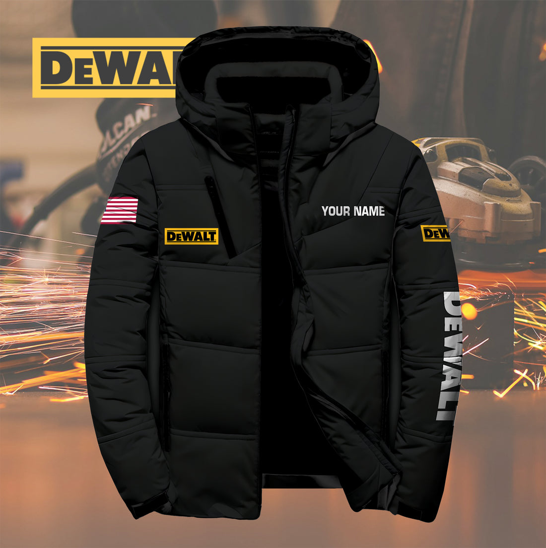 Personalized DW Down Jacket with Zipper QUY5570