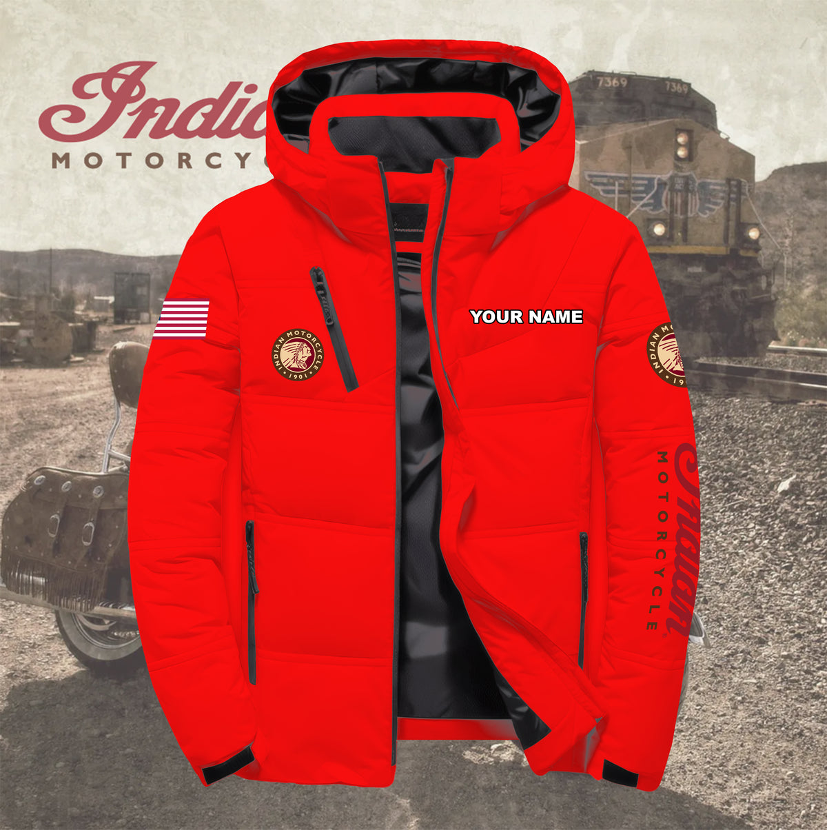 Personalized IM Down Jacket with Zipper QUY5570