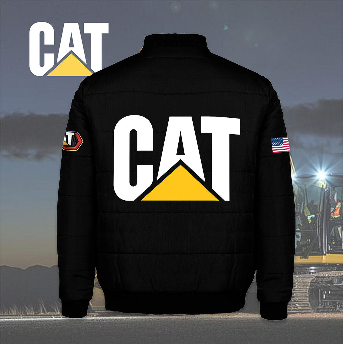 Personalized CAT Bomber Puffer Jacket