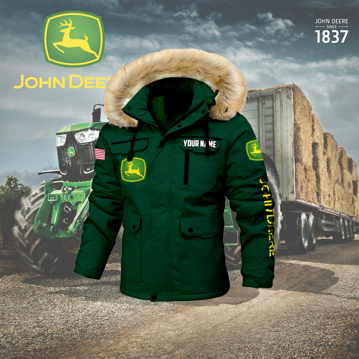Personalized JD Padded Winter Jacket QUY5608