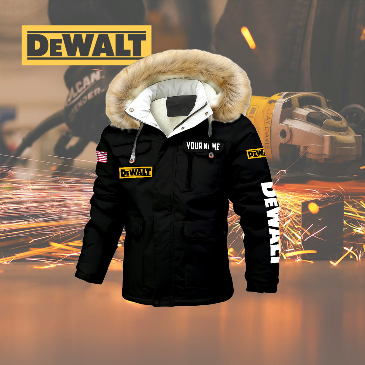 Personalized DW Padded Winter Jacket QUY5608