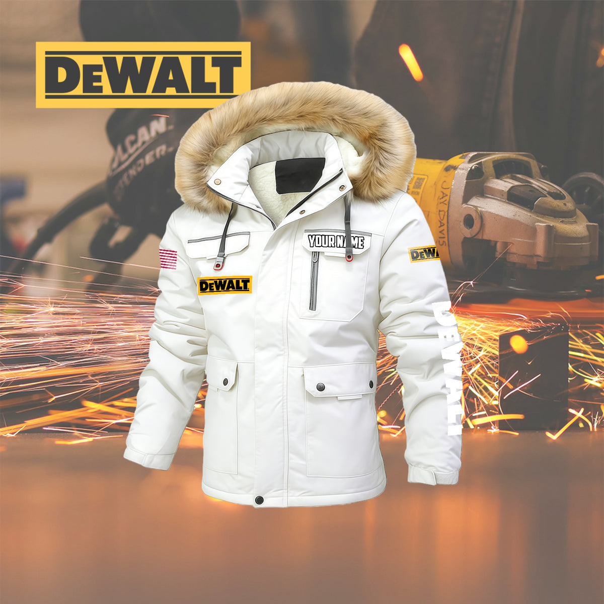 Personalized DW Padded Winter Jacket QUY5608