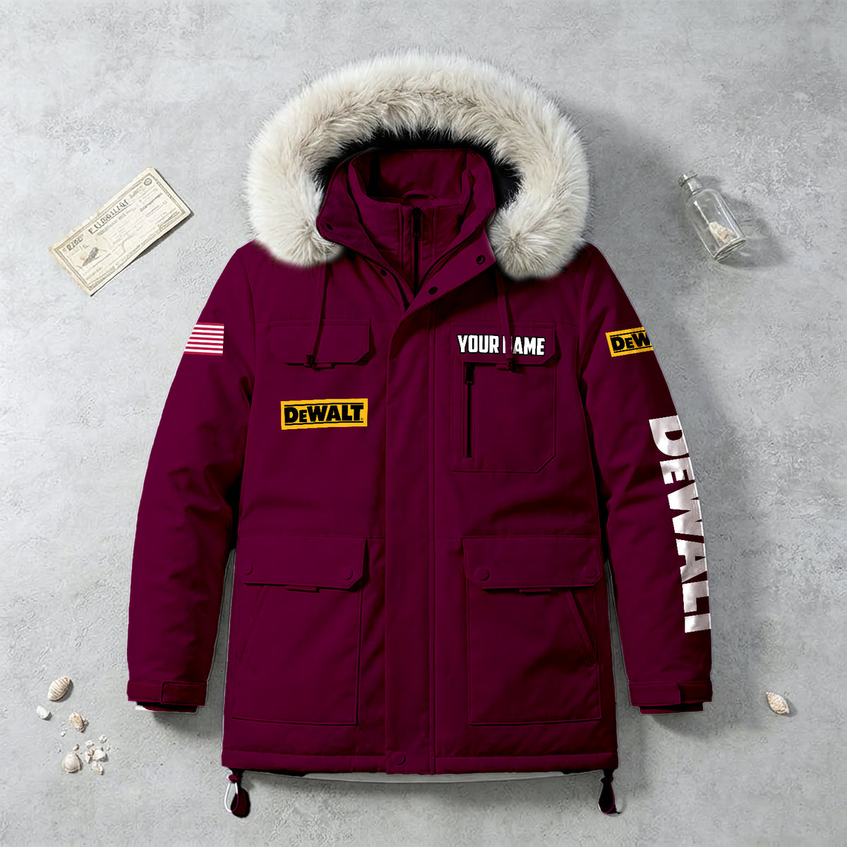 Personalized DW Padded Winter Jacket QUY5608
