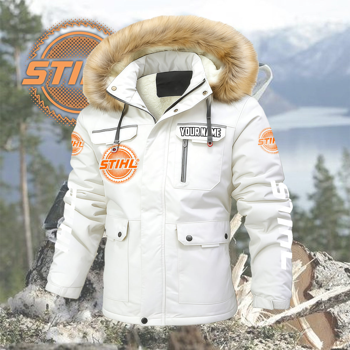 Personalized STL Padded Winter Jacket QUY5608