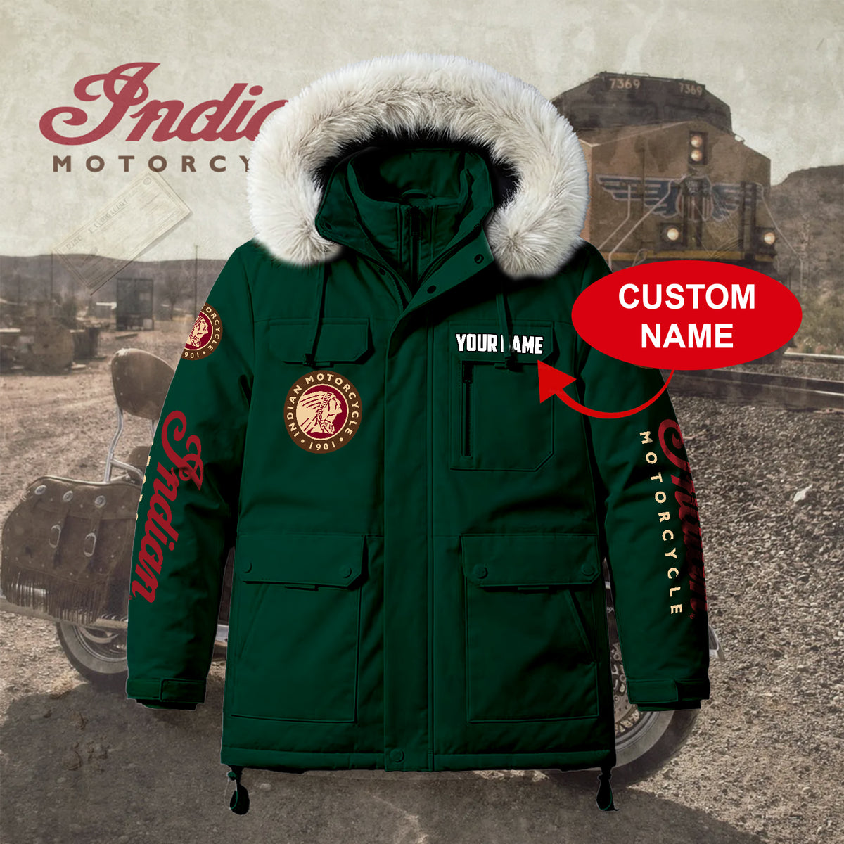 Personalized IM Padded Winter Jacket QUY5608
