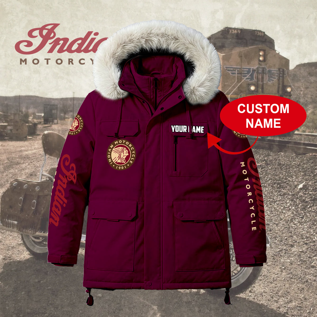 Personalized IM Padded Winter Jacket QUY5608