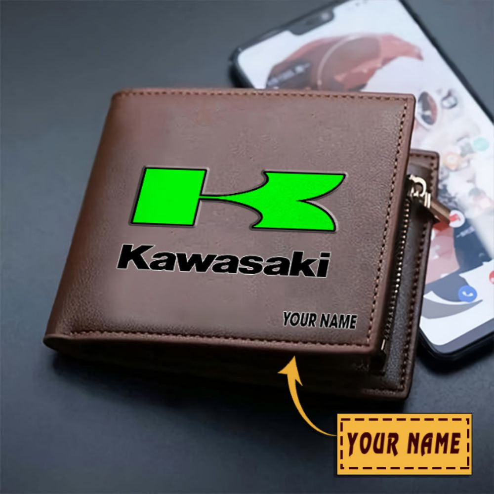 KAWA VITWALT1261 Custom Name Leather Wallet