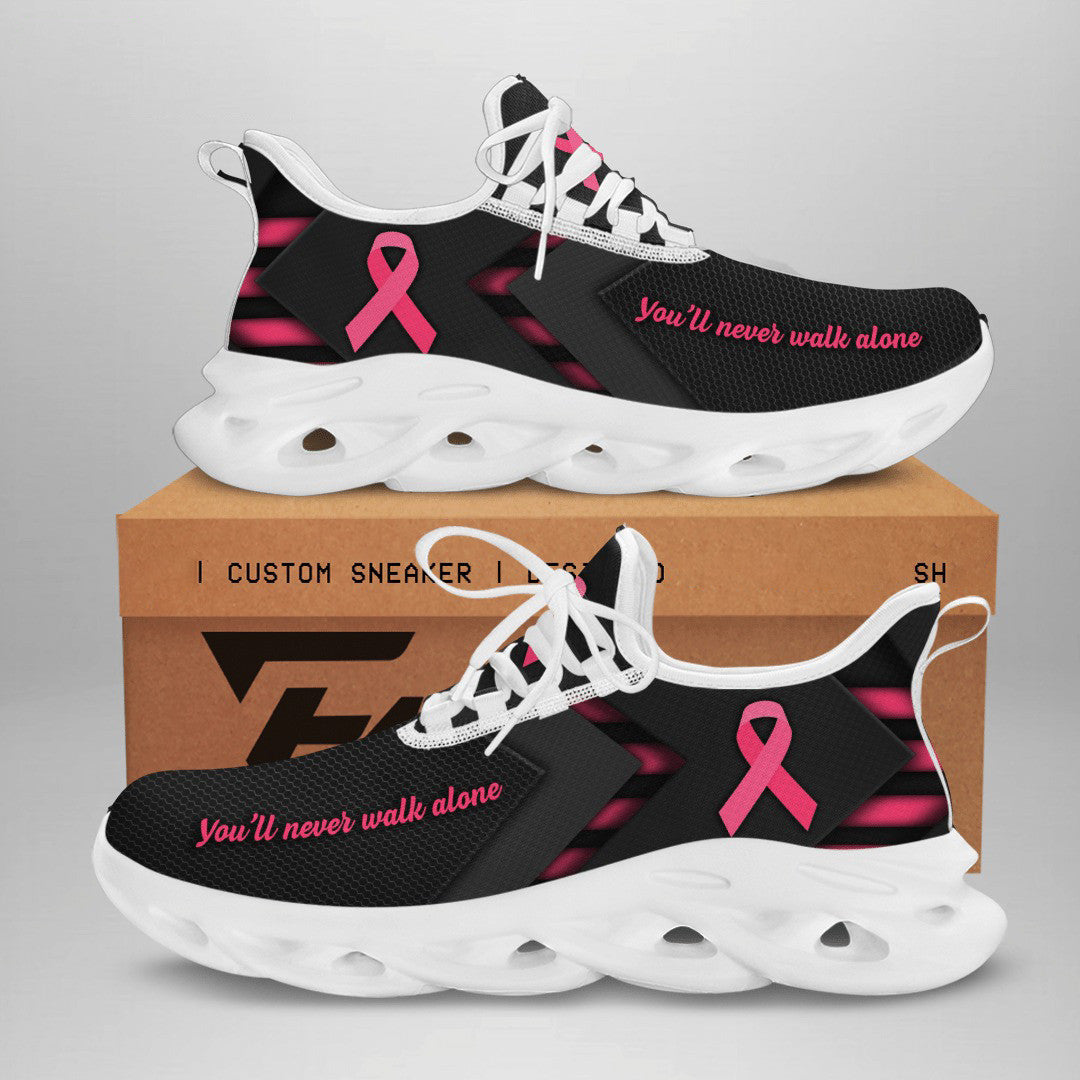 [LIMITED EDITION] Custom Text Breast Cancer Awareness "Faith Hope Love" Sneaker QUY2504