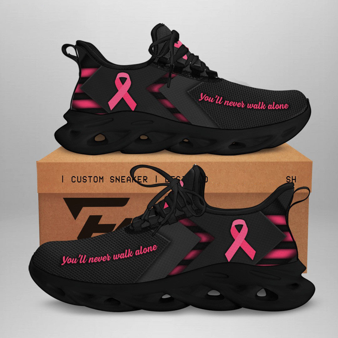 [LIMITED EDITION] Custom Text Breast Cancer Awareness "Faith Hope Love" Sneaker QUY2504
