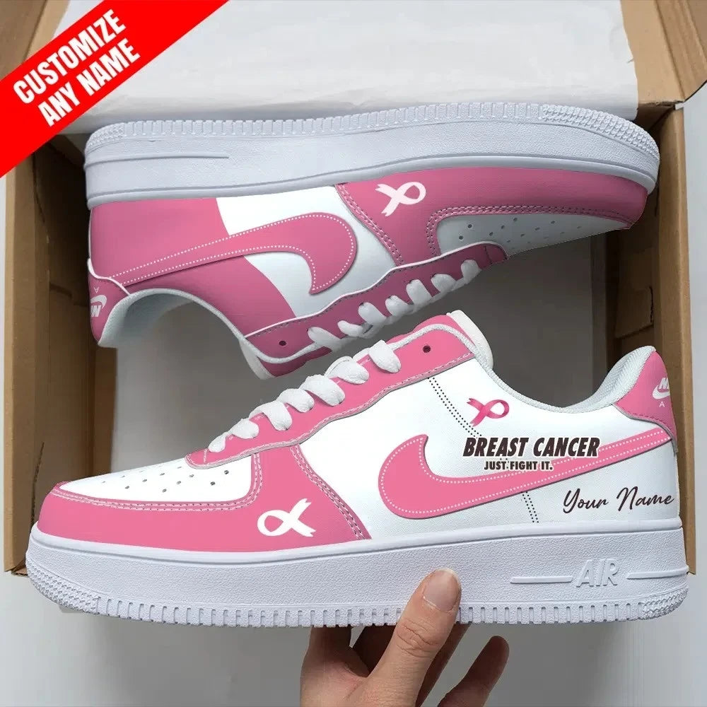 Custom Name Breast Cancer Awareness AF1 Sneakers QUY4176