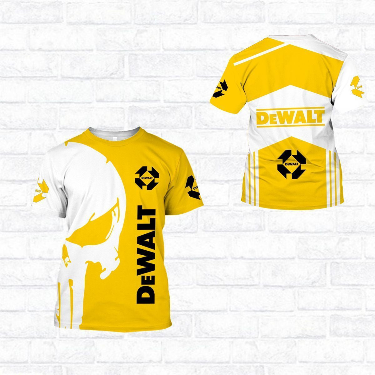 3D All Over Printed DW Power Tools DW Shirts Ver 4 (Mainly Yellow)