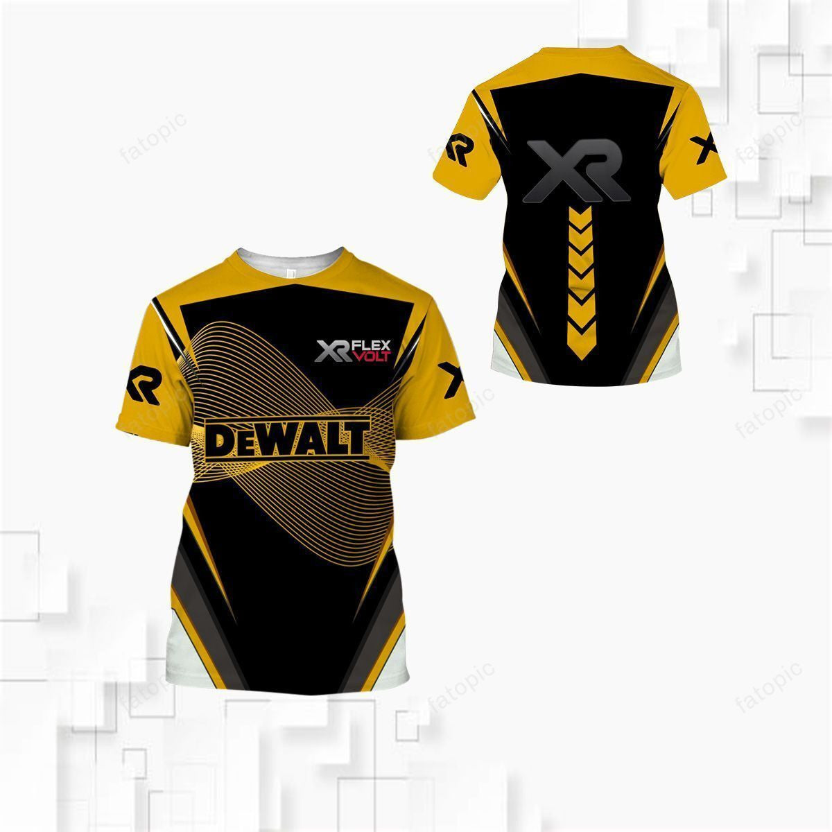 3D All Over Printed DW Power Tools DW Shirts Ver 6 (Yellow)