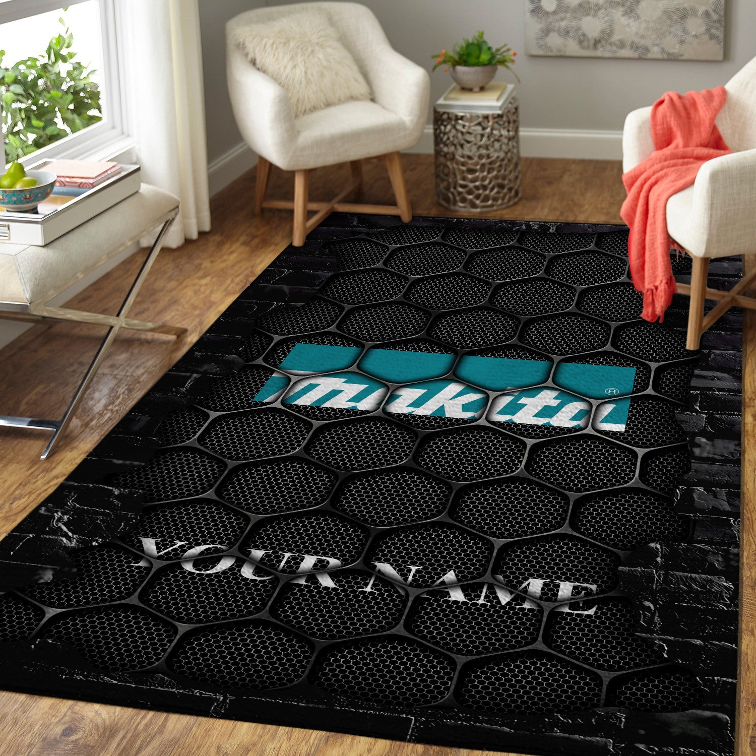 MKT Custom Name Rectangular Rug YVT0402