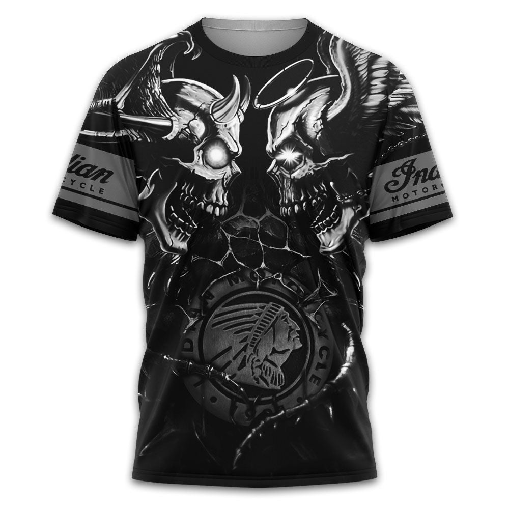 Motorcycle Skull 3D All Over Printed Clothes MT149