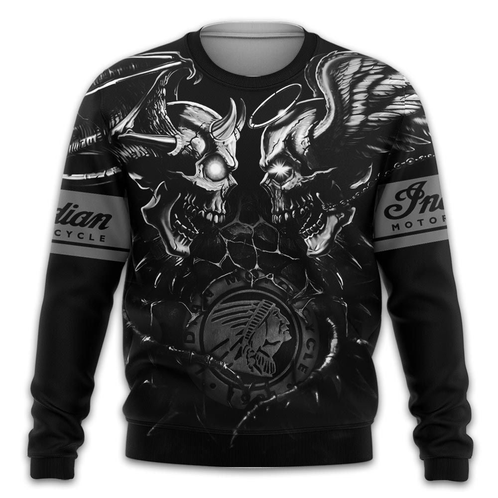 Motorcycle Skull 3D All Over Printed Clothes MT149