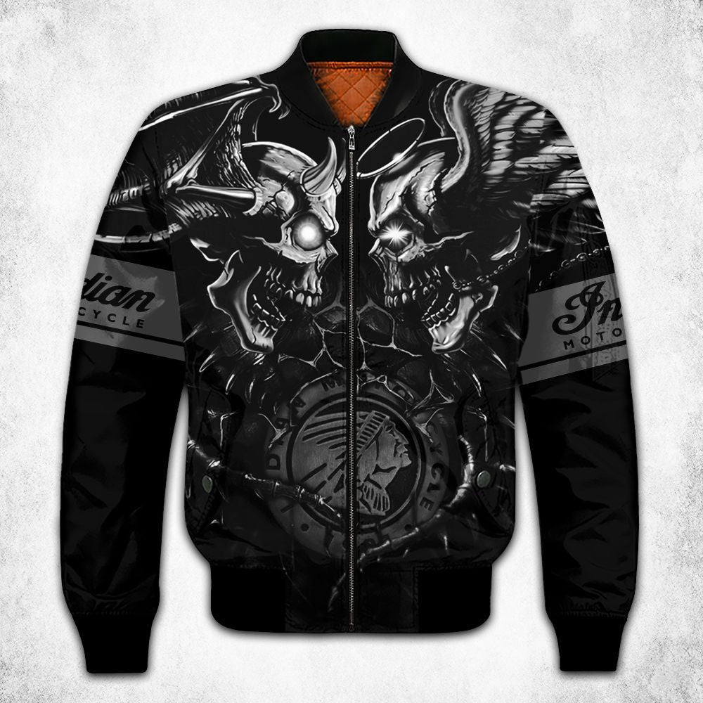 Motorcycle Skull 3D All Over Printed Clothes MT149