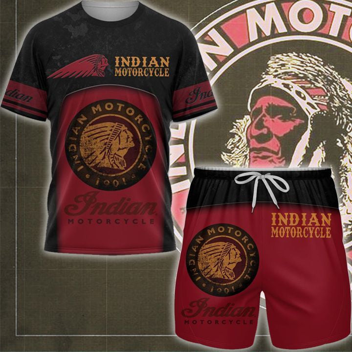 IM MOTORCYCLE 3D ALL OVER PRINTED CLOTHES COMBO T-SHIRT, SHORT IM45