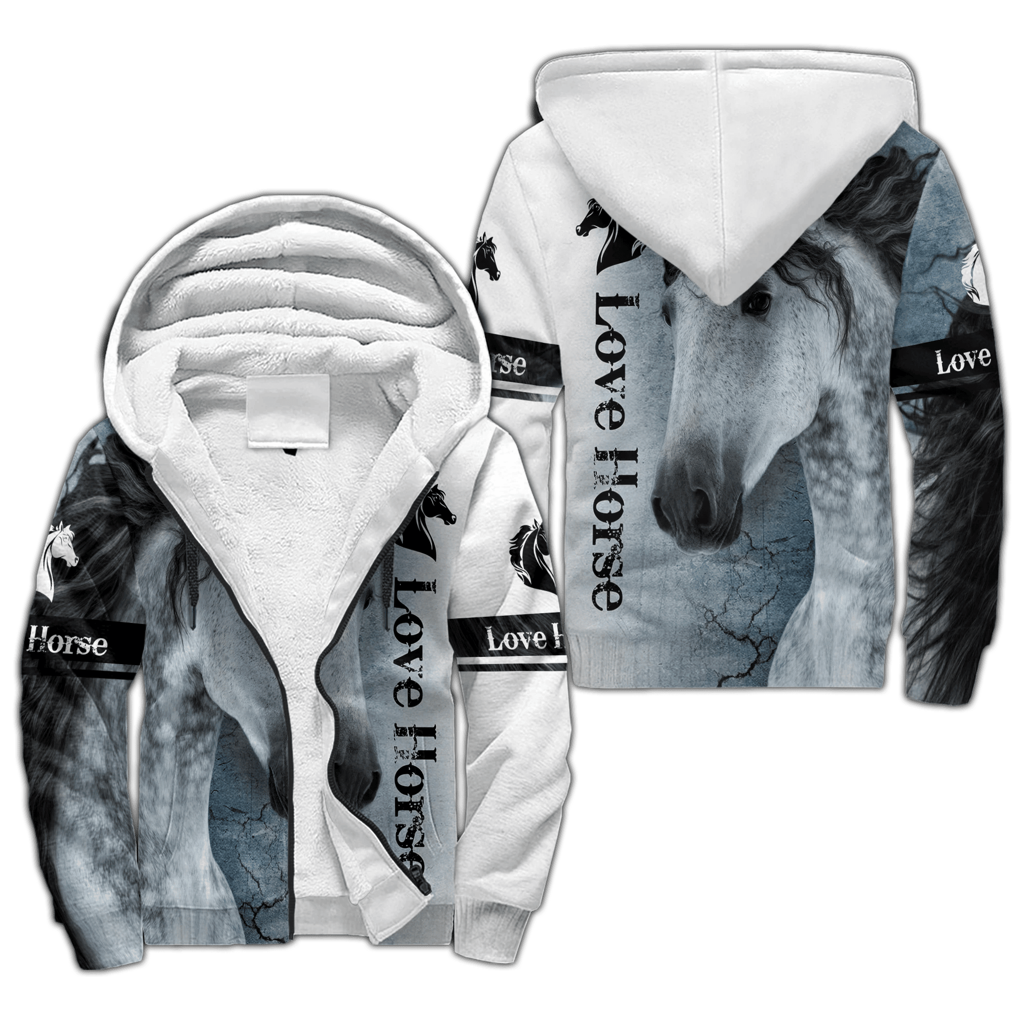 Love Horse 3D All Over Printed Hoodie Pi112055