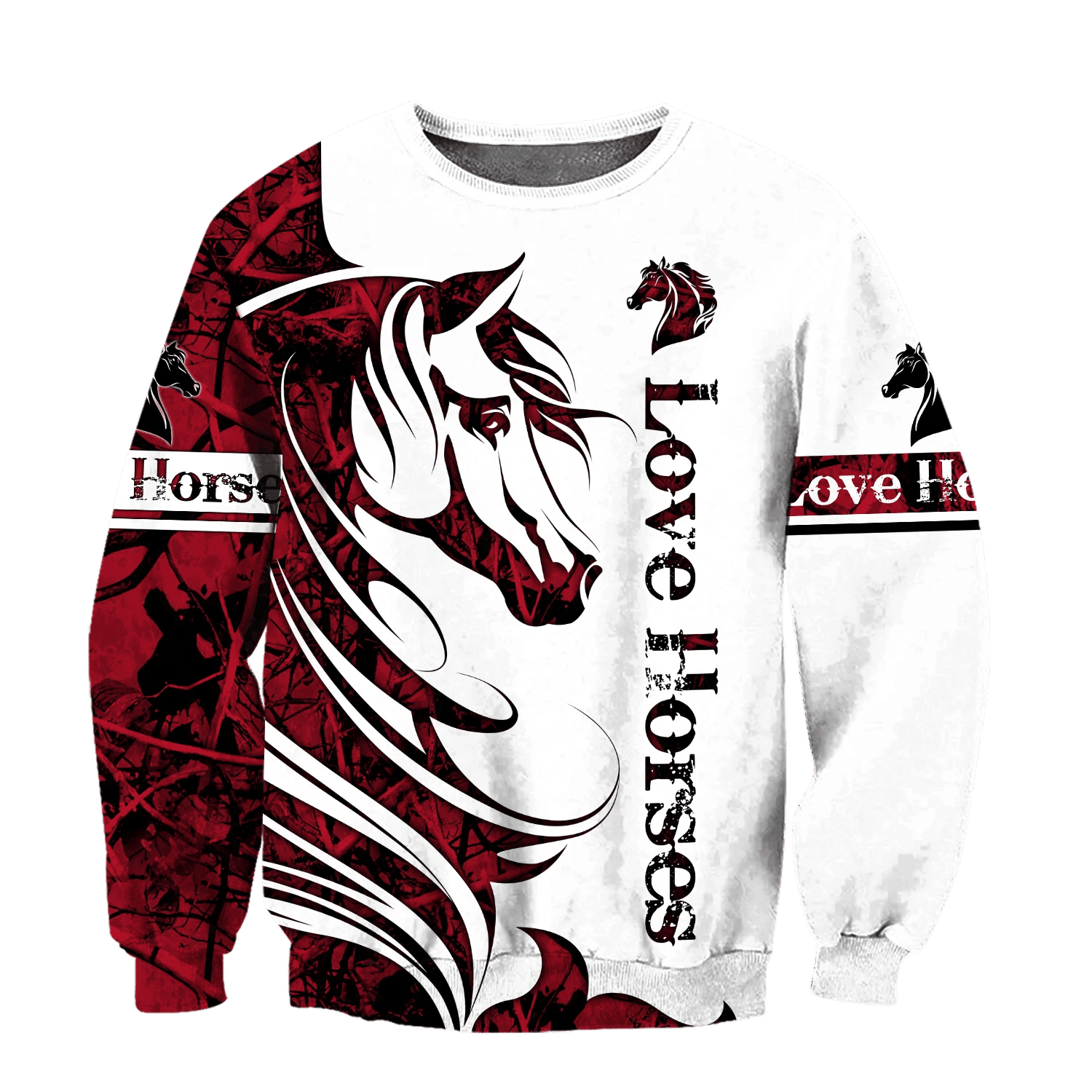 Horse Camo Red 3D All Over Printed Shirts Pi050501S1