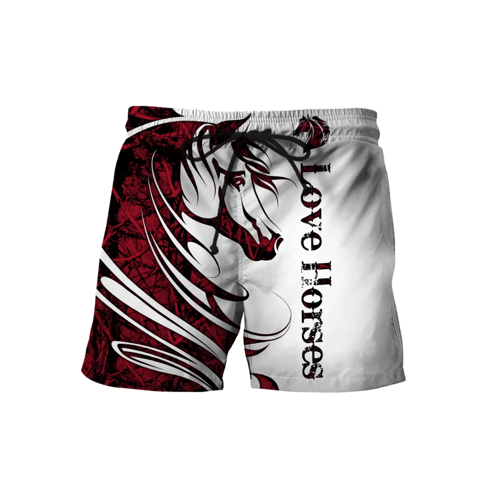 Horse Camo Red 3D All Over Printed Shirts Pi050501S1