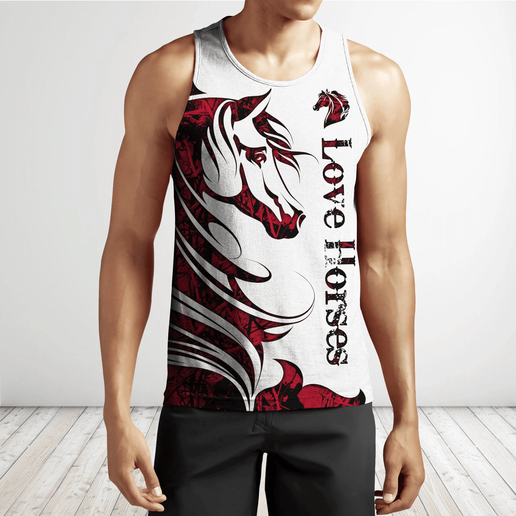 Horse Camo Red 3D All Over Printed Shirts Pi050501S1