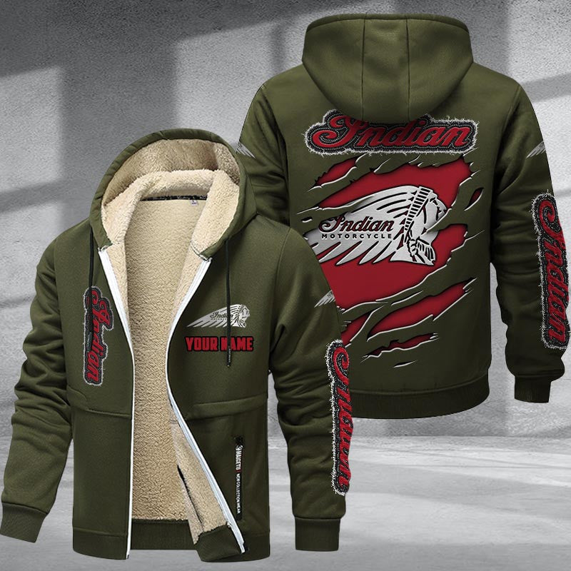 IM Motorcycle DMTZ0098 Hoodie Zip Velvet Coat