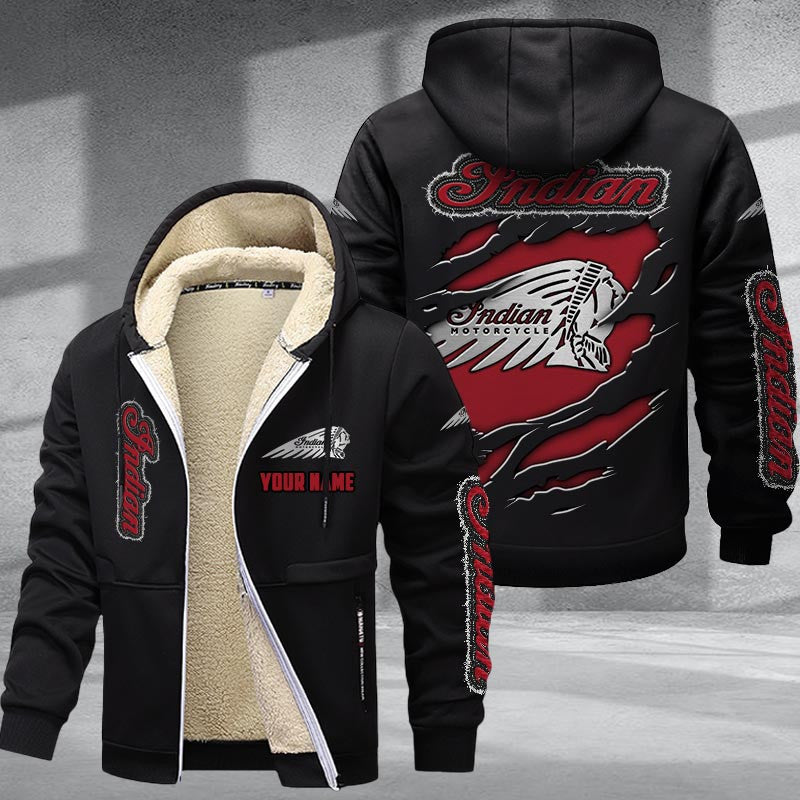 IM Motorcycle DMTZ0098 Hoodie Zip Velvet Coat