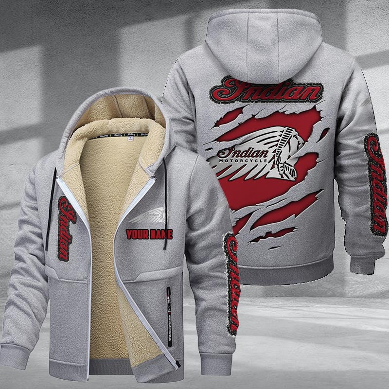 IM Motorcycle DMTZ0098 Hoodie Zip Velvet Coat