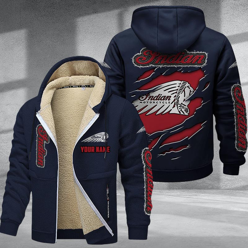 IM Motorcycle DMTZ0098 Hoodie Zip Velvet Coat