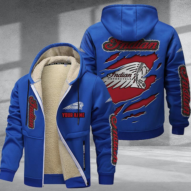 IM Motorcycle DMTZ0098 Hoodie Zip Velvet Coat