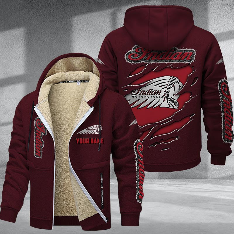 IM Motorcycle DMTZ0098 Hoodie Zip Velvet Coat