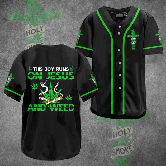 Weed Jesus Baseball Jersey WED3005N8VKO