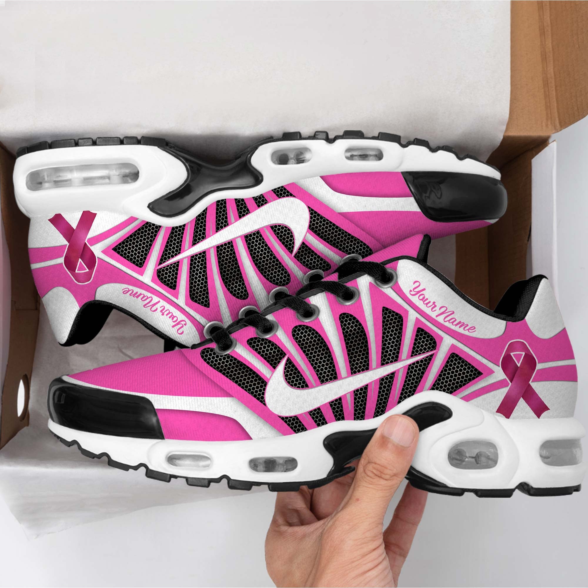 [LIMITED EDITION] Personalized Breast Cancer Awareness Air Max Shoes QUY4960